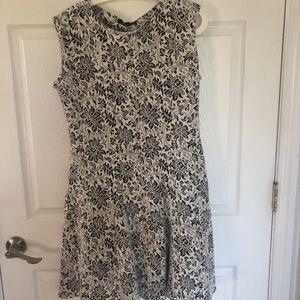 White and black dress